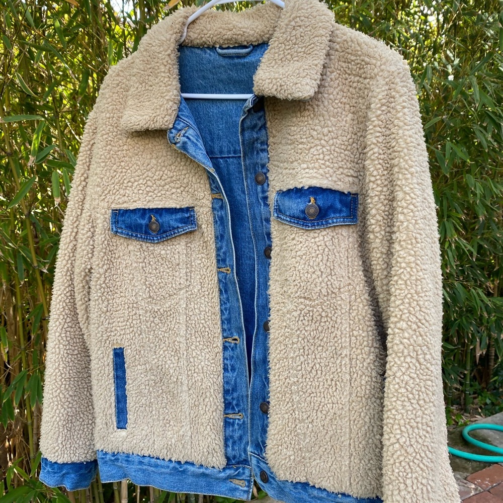 Denim and Sherpa Reversible Jacket